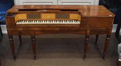 Lot 1436 - A George III Mahogany Tray Top Bedside Commode, late 18th century, with two cupboard doors...