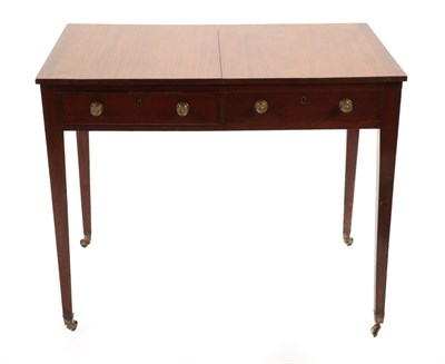 Lot 1449 - A George III Mahogany Architect's Desk, early 19th century, of rectangular form with two...