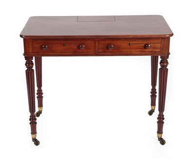 Lot 1460 - A Gillows of Lancaster Mahogany Writing Table, circa 1820, the hinged top enclosing a fitted...