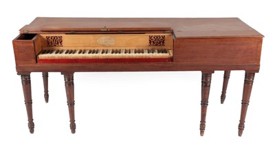 Lot 1462 - A George III Mahogany, Boxwood and Ebony Strung Square Piano, labelled Thomas Tomkison,...