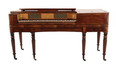 Lot 1463 - A George III Mahogany, Rosewood and Ebony Strung Square Piano, by Astor & Horwood, early 19th...