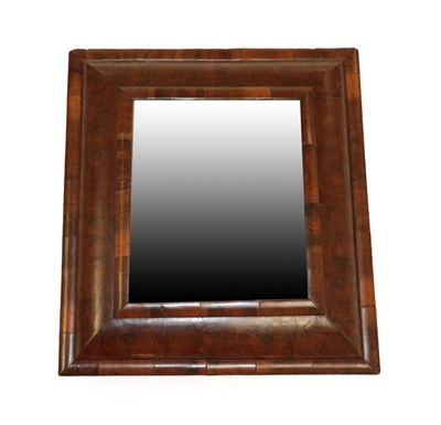 Lot 1531 - A William & Mary Olivewood Oyster Veneered Mirror, late 17th century, the later rectangular...