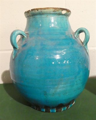 Lot 6 - A Chinese Celadon Ground Double Gourd Vase, late Qing Dynasty, mounted as an electric lamp...