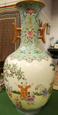 Lot 10 - A Chinese Porcelain ''Boy's'' Vase, Daoguang reign mark but not of the period, of ovoid form,...
