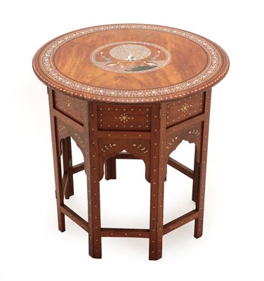 Lot 169 - An Indian Ivory, Bone and Parquetry Occasional Table, probably Hoshiarpur, early 20th century,...