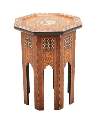 Lot 194 - A Damascus Mother-of-Pearl Inlaid, Marquetry and Parquetry Occasional Table, late 19th/early...