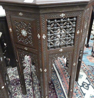 Lot 222 - A Syrian Mother-of-Pearl Inlaid Hardwood Occasional Table, early 20th century, of octagonal...