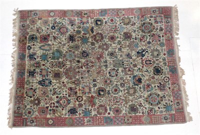 Lot 237 - Tefzet Carpet of Agra Design East Europe, circa 1930 The ivory field with an allover design of...