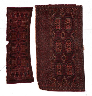 Lot 269 - Tekke Chuval Face Emirate of Bukhara, circa 1900 The claret field with six salor güls enclosed...
