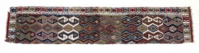 Lot 301 - Anatolian Kilim Panel, 19th century The field with a column of stepped and hooked geometric devices