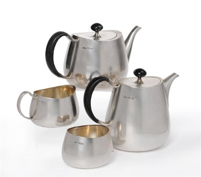 Lot 1470 - David Mellor: A Silver Four Piece "Pride" Tea Service,  Walker & Hall, Sheffield, 1963/4,...