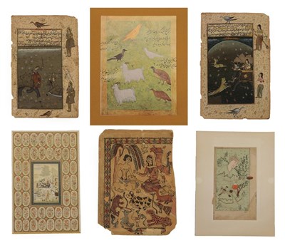 Lot 351 - Persian School (Qajar, 19th century) Studies of a drummer and an acrobat Gouache, 23cm by 19cm...