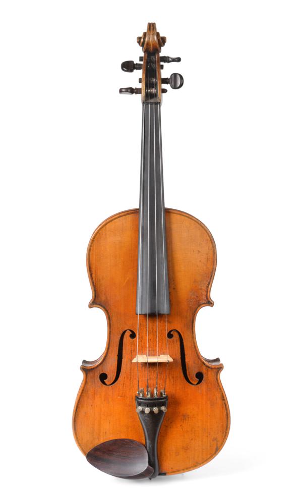 Lot 3006 - Viola 15'' two piece back, ebony finger board, no label, cased with bow and accessories;...