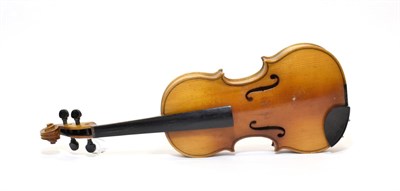 Lot 3007 - Violin 12 3/4'' two piece back, labelled 'Antonius Stradivarius Cremona, Fecit Anno 1731'