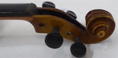Lot 3007 - Violin 12 3/4'' two piece back, labelled 'Antonius Stradivarius Cremona, Fecit Anno 1731'