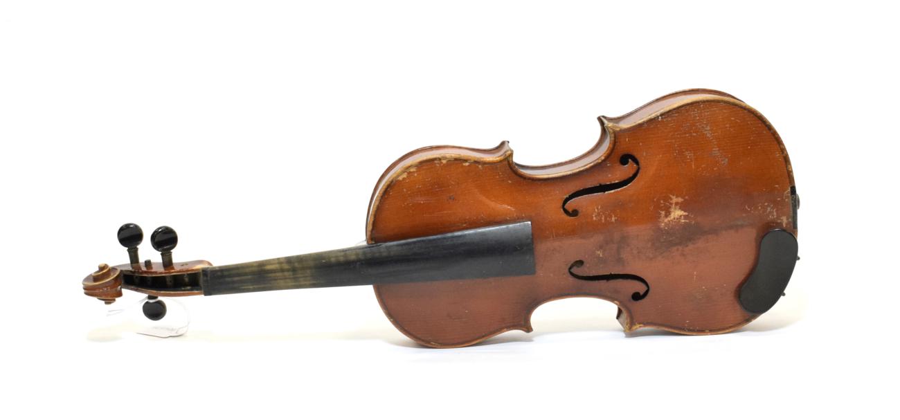 Lot 3009 - Violin 13 1/4'' two piece back, no label