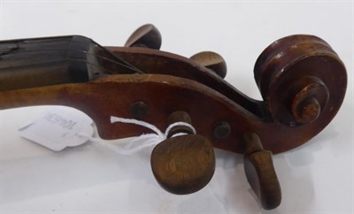 Lot 3012 - Violin 13'' two piece back, oval label 'The Maidstone School Orchestra Association, London'