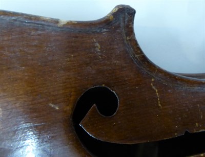 Lot 3013 - Violin 14 1/4 two piece back, no label