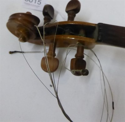 Lot 3015 - Violin 14 1/4'' two piece back, labelled 'Antonius Stradivarius Cremonensis Made in Czechoslavakia'
