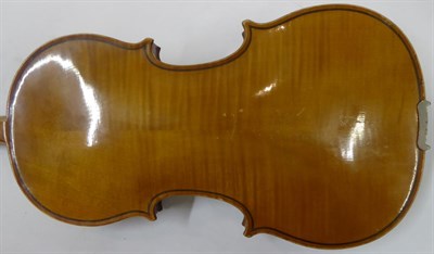 Lot 3015 - Violin 14 1/4'' two piece back, labelled 'Antonius Stradivarius Cremonensis Made in Czechoslavakia'