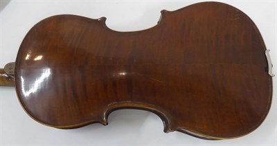 Lot 3016 - Violin 14 1/4'' two piece back, with label 'Antonius Stadivarius Cremonensis Fecibat 1770', has...