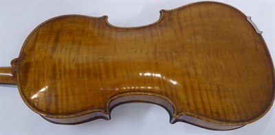 Lot 3020 - Violin 14 1/8'' two piece back, ebony fingerboard, labelled 'Thomas Beale Maker Wardour Street...