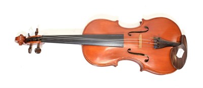 Lot 3025 - Violin 14'' one piece back, ebony fingerboard, with label 'John Mather, Harrogate 1996 No.36'