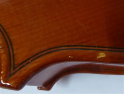 Lot 3026 - Violin 14'' one piece back, ebony fingerboard, with label 'John Mather, Harrogate 1997 No.35',...