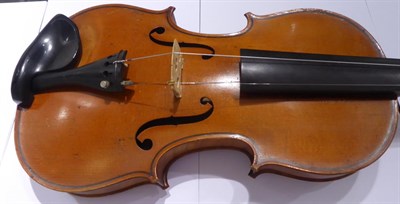 Lot 3030 - Violin 14'' two piece back, ebony fingerboard, with label 'Ch. J. B. Collin-Mezin Luthier a...