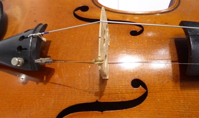 Lot 3030 - Violin 14'' two piece back, ebony fingerboard, with label 'Ch. J. B. Collin-Mezin Luthier a...