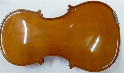 Lot 3031 - Violin 14'' two piece back, no maker's mark or label, cased with bow
