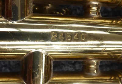 Lot 3037 - Trumpet Custom Built By E Benge, Los Angeles Calif. Resno-Tempered Bell 3, serial number 24540...