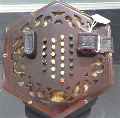 Lot 3049 - Concertina By C Wheatstone 48 button, English system, with label 'C Wheatstone, Inventor, 20...