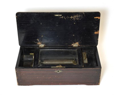 Lot 3062 - A Musical Box Playing Six Airs, By P.V.F., serial No. 7893, with single spring motor, single...