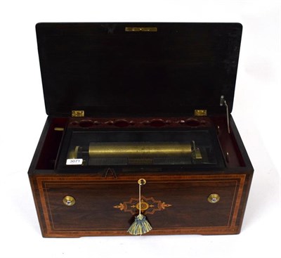 Lot 3071 - A Voix-Celeste Musical Box, Probably By B. A. Bremond, serial no. 10119, playing six airs, with the