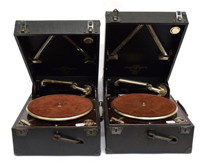 Lot 3085 - A Columbia Model 112A Portable Gramophone, with Columbia No, 9 soundbox, with Borthwick...