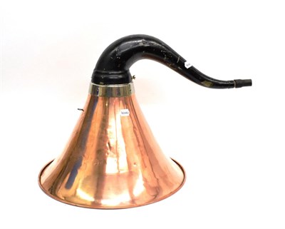 Lot 3094 - A Large Wireless Loudspeaker Horn, BTH pattern, bell in highly polished copper with nickel...