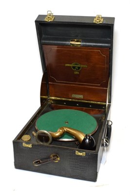 Lot 3113 - Columbia Model 113a Portable Gramophone in part mahogany case