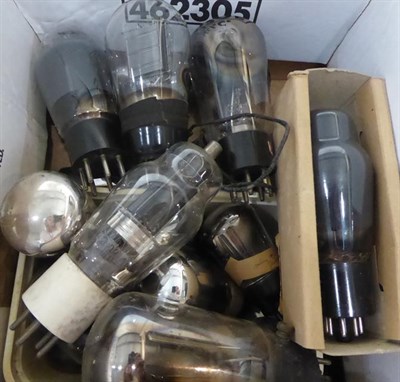 Lot 3117 - Good Wireless Valves: including a tip-top BTH, a Marconi MH4 in carton, various small balloon types