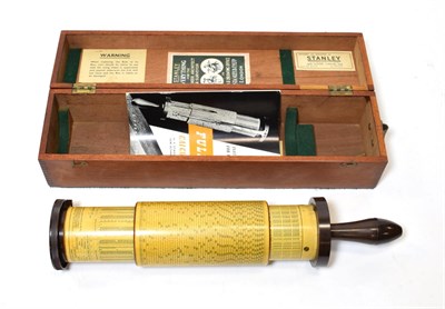 Lot 3142 - Stanley Fuller Calculator with Bakelite handle, Stanley repair label dated 11/9/62, maker's...