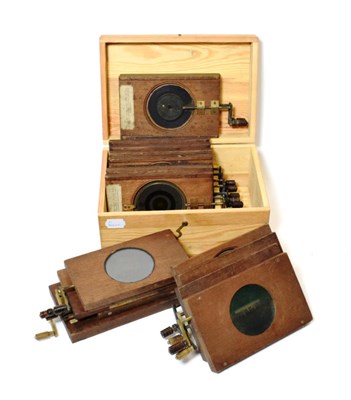 Lot 3190 - Magic Lantern Rotating Slides Set of 9 (of 10) Astronomical examples; and ten others including...