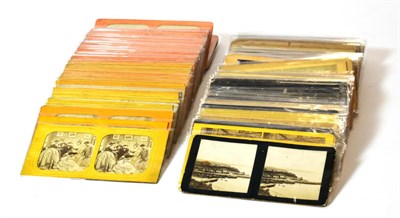 Lot 3198 - Stereographic Cards a collection of 51 'Tissue' transparencies (French) and 85 standard cards,...