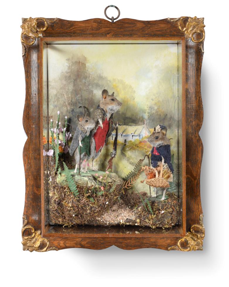 Lot 20 - Taxidermy: Anthropomorphic Game Keeper Mouse Diorama, circa 2019, by A.J. Armitstead, Taxidermist &