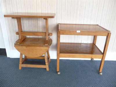 Lot 1516 - An Alan Grainger Acorn Industries Oak Rectangular Coffee Table, on two supports joined by a...