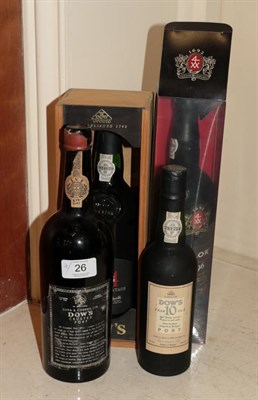 Lot 26 - Dow's 1994 late bottled vintage port 75cl in wooden presentation case (one bottle); Dow's 10...