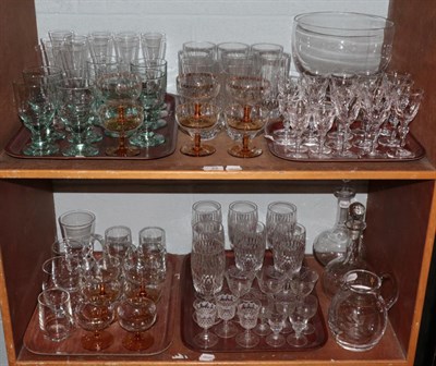 Lot 33 - Waterford crystal glassware; together with two decanters; Dartington crystal bowl; and various...