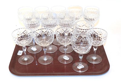 Lot 50 - A set of eight Waterford stemmed glasses; with a set of six wine glasses (14)