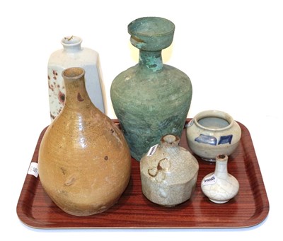 Lot 59 - A collection of Korean ceramics and a bronze, some 18th/19th century
