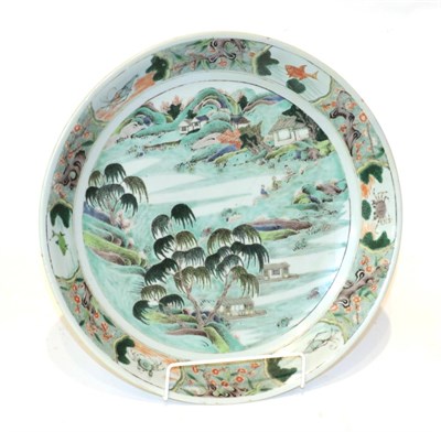 Lot 69 - A Chinese famille verte charger, 19th century, 36cm diameter