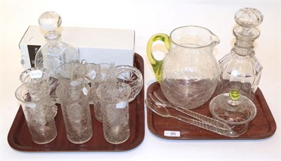 Lot 95 - A selection of glasswares including Dartington decanters; lemonade set etc (qty)